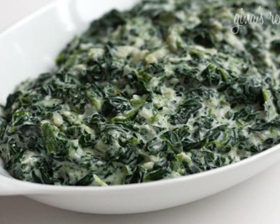 Creamed Spinach - Lightened Up