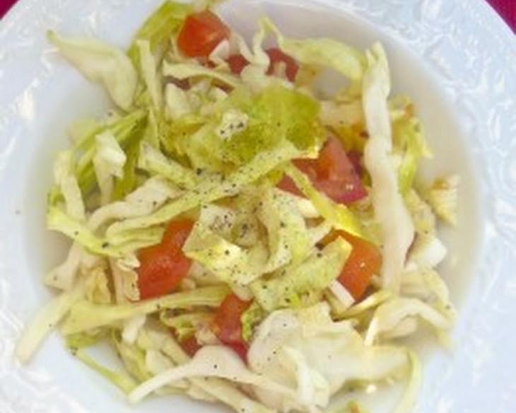 Lime and Garlic Cabbage Tomato Salad