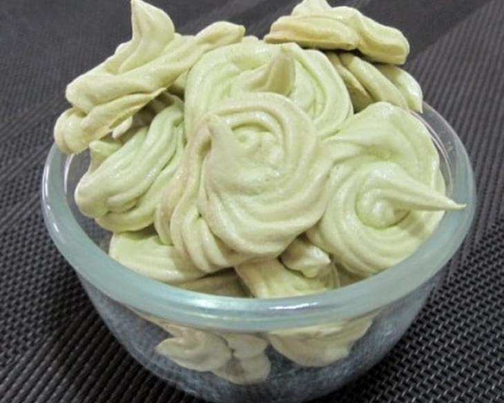 Japanese Green Tea Meringue Cookies