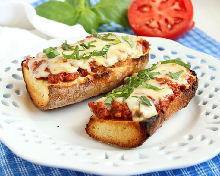 Easy Bolognese French Bread Pizza