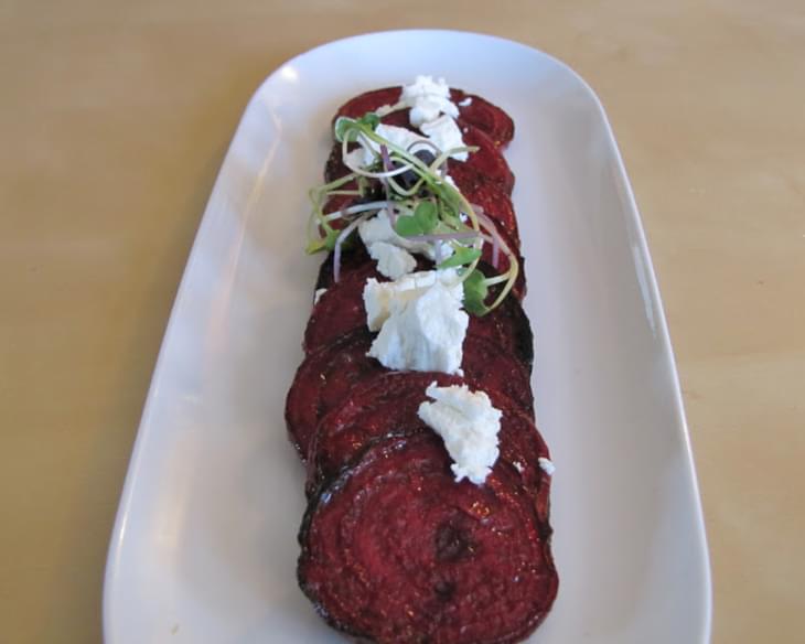 Lemon Marinated Beets with Goat Cheese