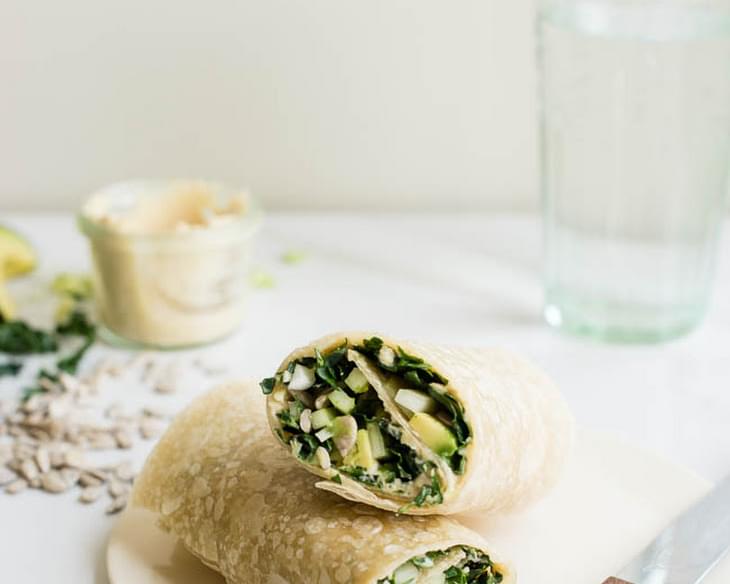 Kale and Hummus Wrap