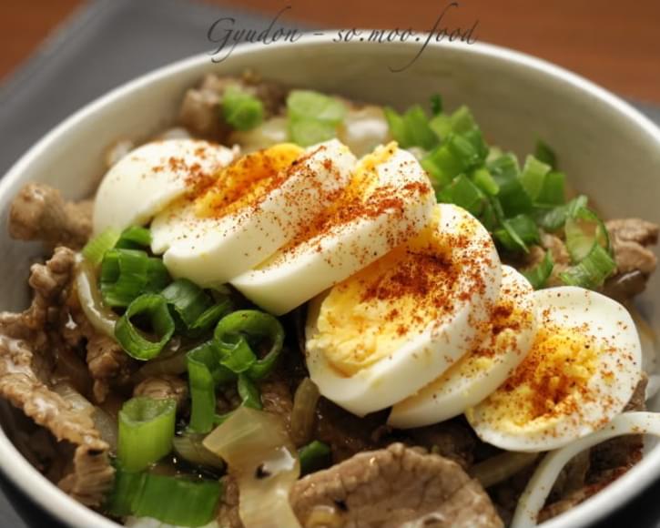 Japanese Beef Rice Bowl (Gyudon)