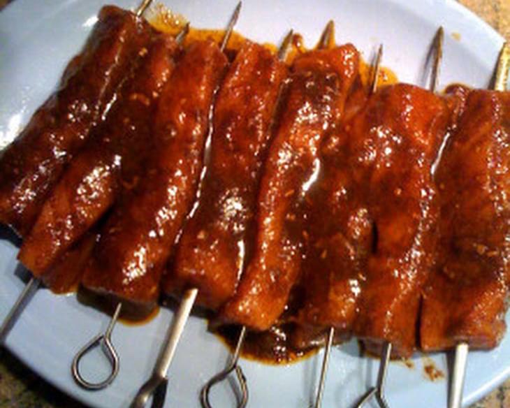 Spicy Pork Tenderloin Skewers