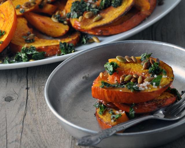 Roasted Squash with Mint, Pepitas and Balsamic