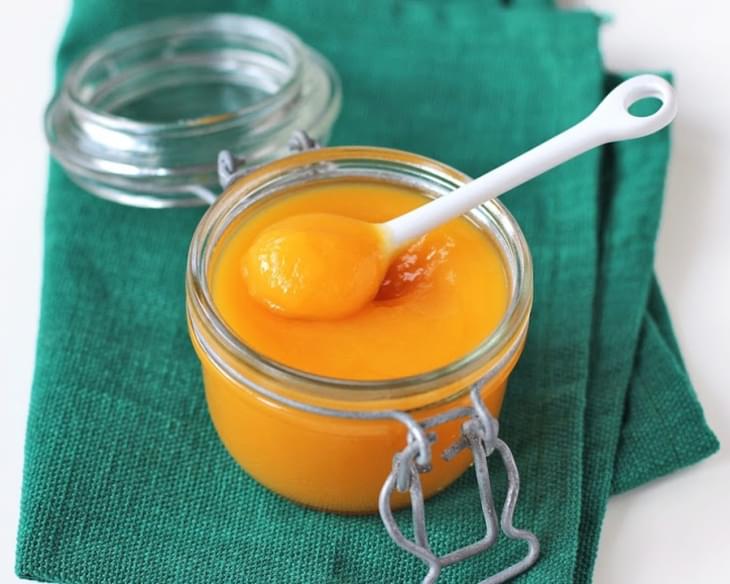 Healthy Peach Curd (fat free, sugar free & vegan!)