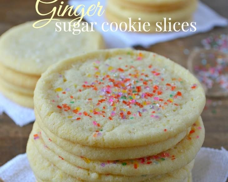 Lemon Ginger Sugar Cookie Slices