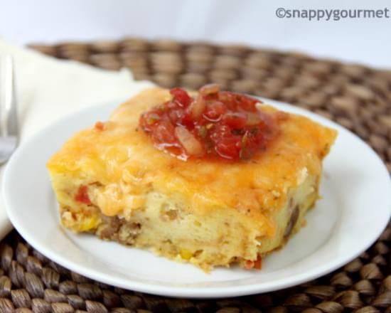 Mexican Sausage & Cornbread Strata