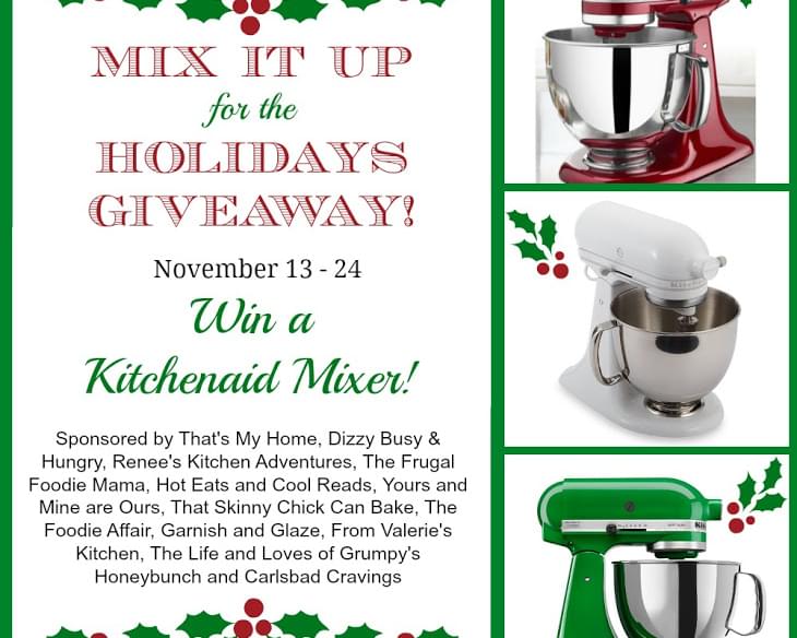Raspberry Cranberry Sauce Recipe with a Kitchenaid Mixer Giveaway! Also a Tasty Progressive Thanksgiving Dinner with my Bloggy Friends!
