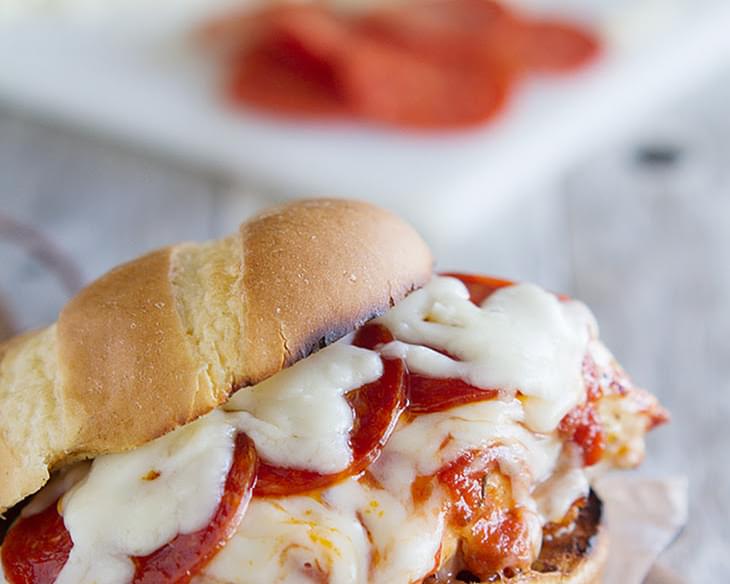 Pizza Topped Grilled Chicken Sandwich