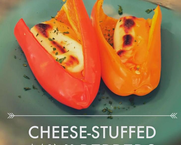 EASIEST Snack Ever ---> Cheese-Stuffed Mini-Peppers!