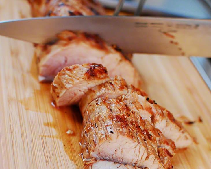 Grilled Balsamic-Garlic Crusted Pork Tenderloin