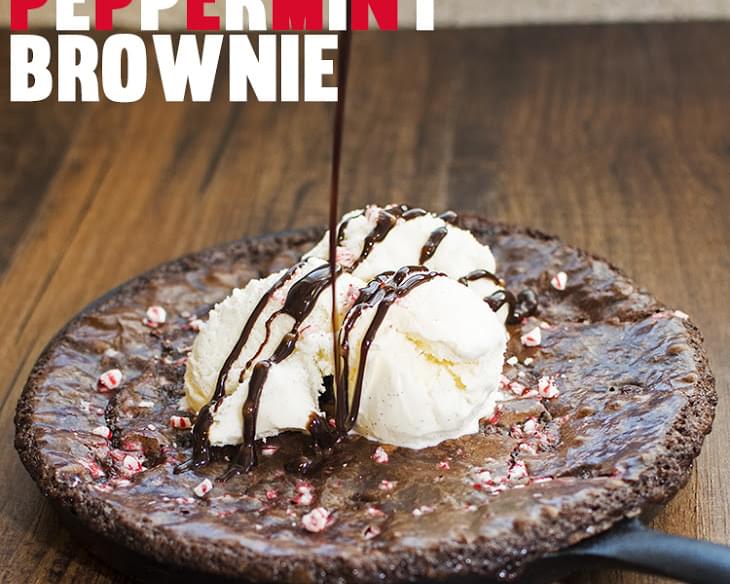 Skillet Peppermint Brownie