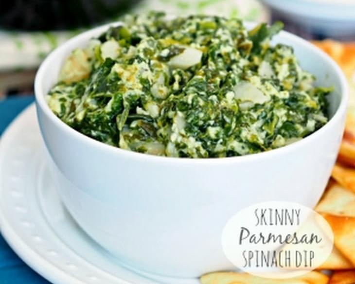 Crockpot Skinny Parmesan Spinach Dip
