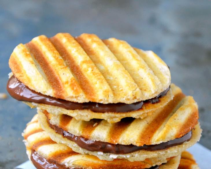 Nutella Waffle Sandwich Cookies