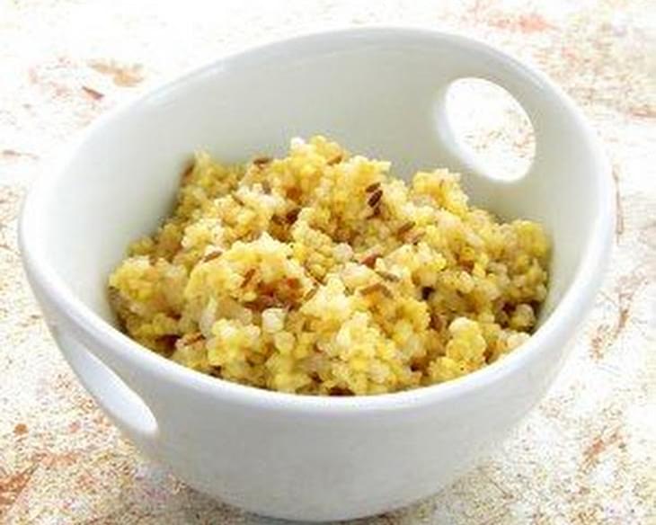 Cumin Spiced Millet Pilaf - pressure cooker
