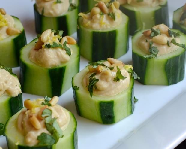 Hummus Cucumber Cup Appetizers