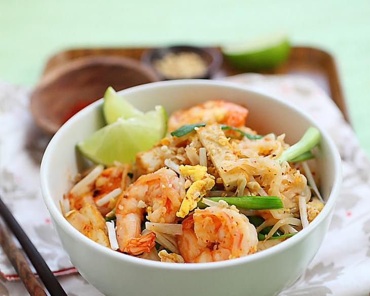 Shrimp Pad Thai On The Lighter Side