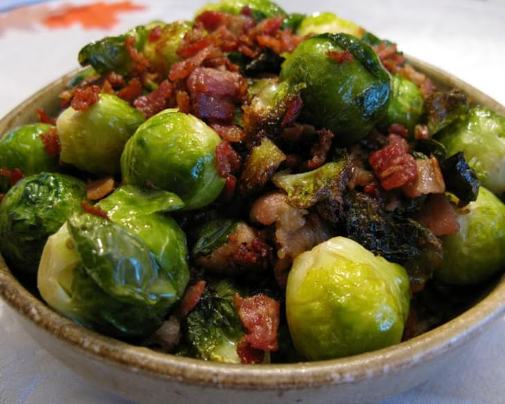 Bacon-Braised Brussel Sprouts