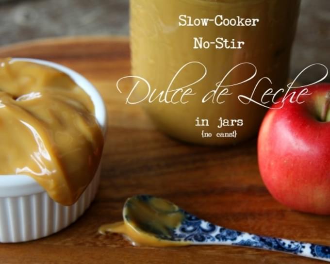 Slow-Cooker No-Stir Dulce de Leche in Jars {no cans}