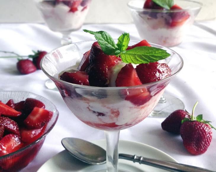 Vanilla Strawberries with Lemon Ricotta from Eating Well Magazine, June 2013