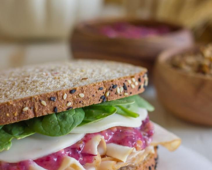 Leftover Turkey and Cranberry Sandwich