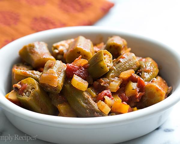 Stewed Okra and Tomatoes Creole Style