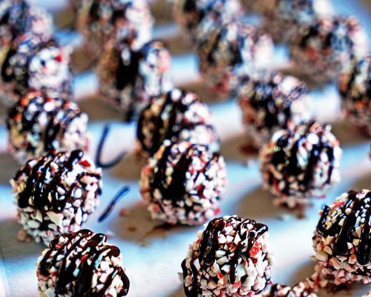 Marbled Chocolate Peppermint Truffles
