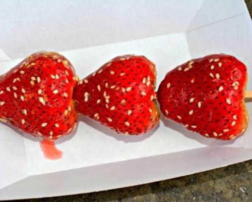 Beijing-Style Candied Strawberries -Lotus Cafe