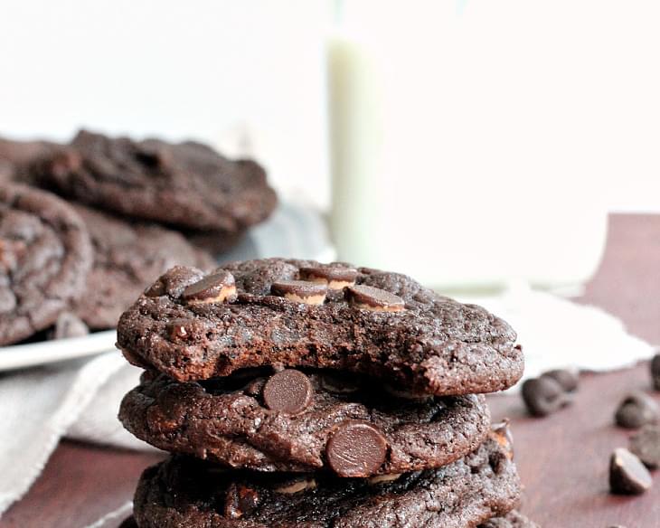 4 Ingredient Double Chocolate Cookies