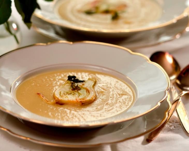 Fennel Cream Soup with Caramelized Fennel