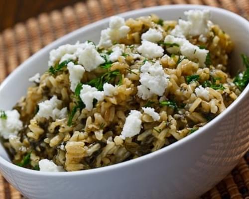 Spanakorizo (Greek Spinach Rice)
