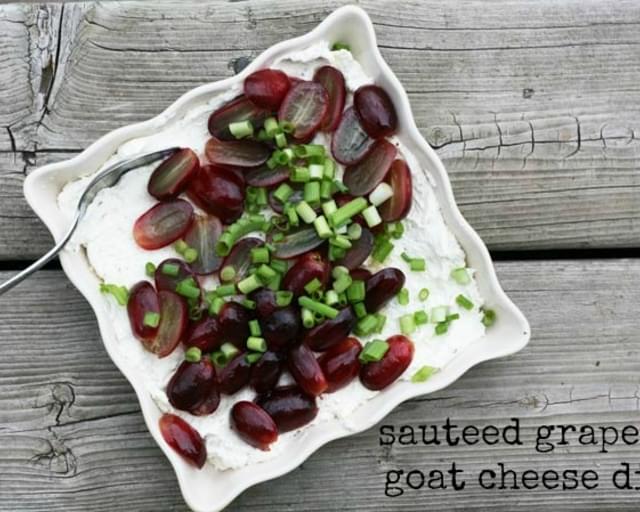 Sauteed Grape and Goat Cheese Dip