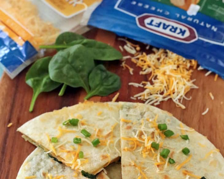 Five Cheese Spinach Quesadillas