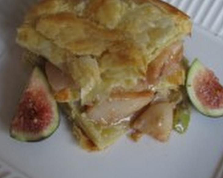 Roasted Pear, Figs and Gorgonzola Puffed Pastry