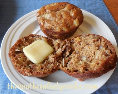 PINEAPPLE, BANANA AND COCONUT MUFFINS