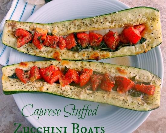 Caprese Stuffed Zucchini Boats