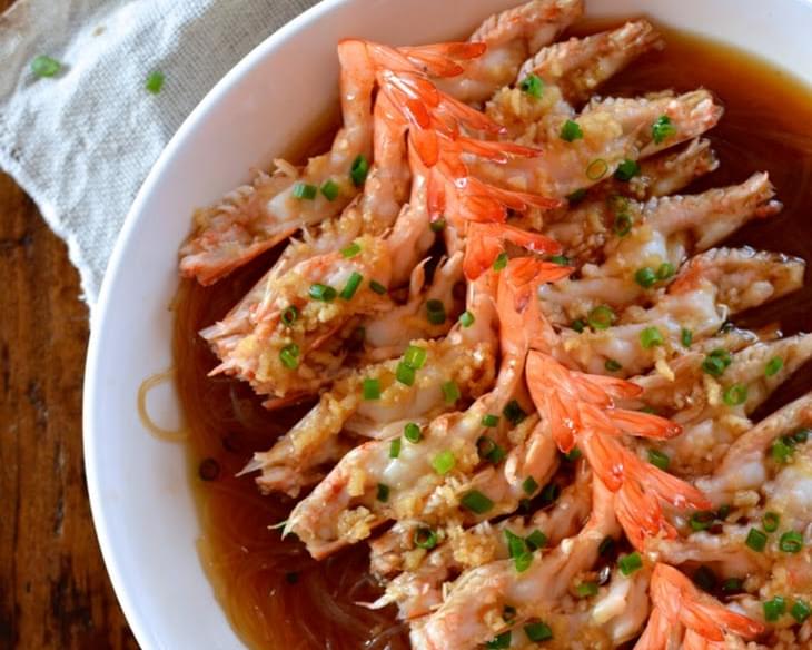 Steamed Shrimp with Glass Noodles - Two Ways
