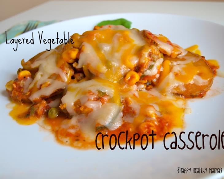 Layered Vegetable Crockpot Casserole