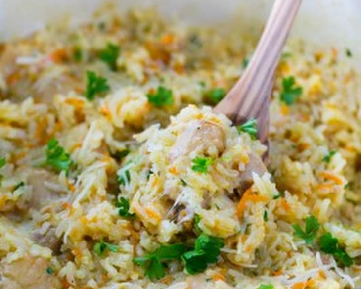 Creamy Chicken and Rice Recipe (a one-pot meal)