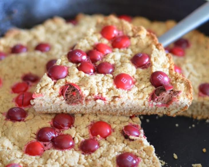 Candy Apple M&M's Skillet Cookie