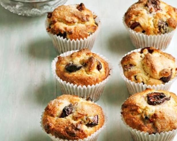 Cherry And Almond Muffins