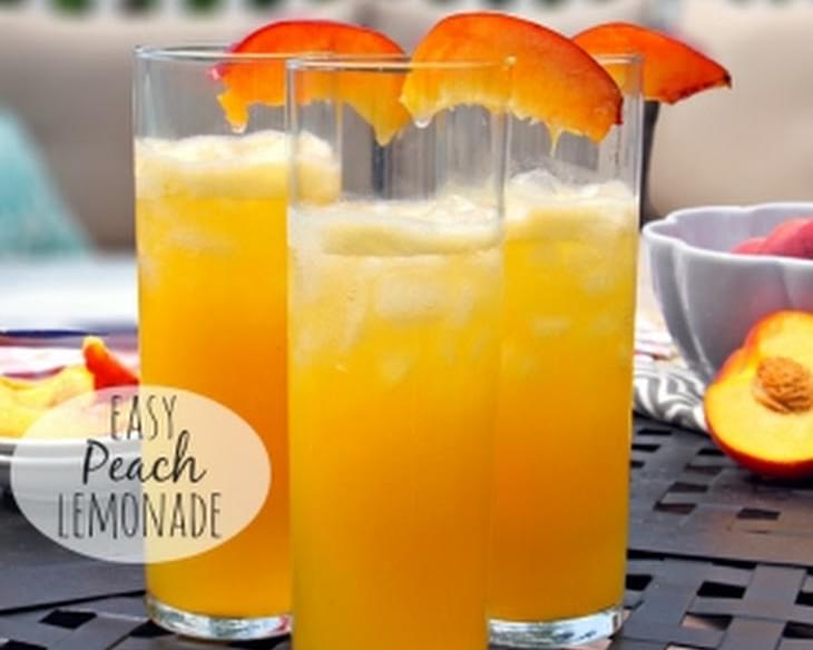 Easy Peach Lemonade (Adult and Child versions!)