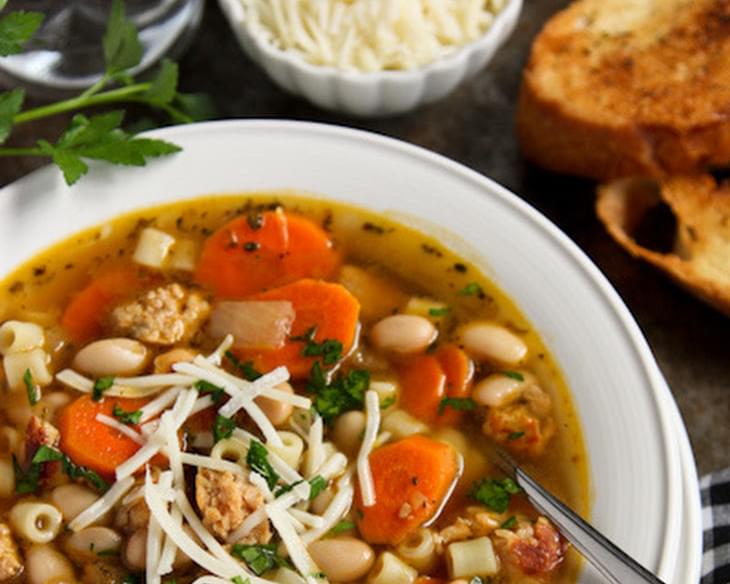 Italian Chicken Sausage Soup with White Beans