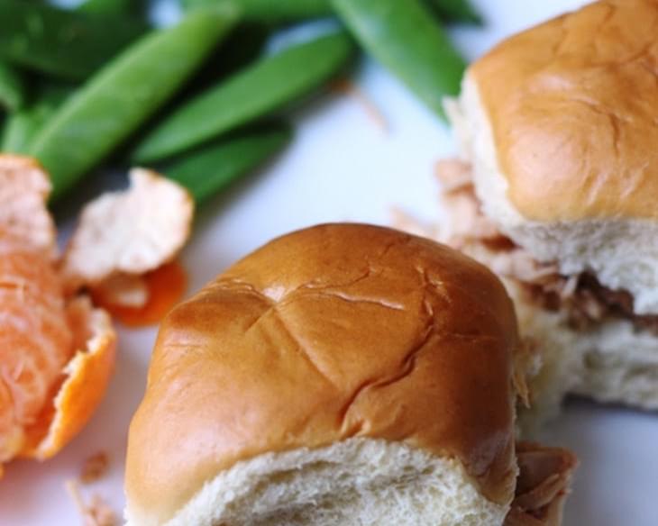 Sweet and Sour Pulled Chicken Sandwiches