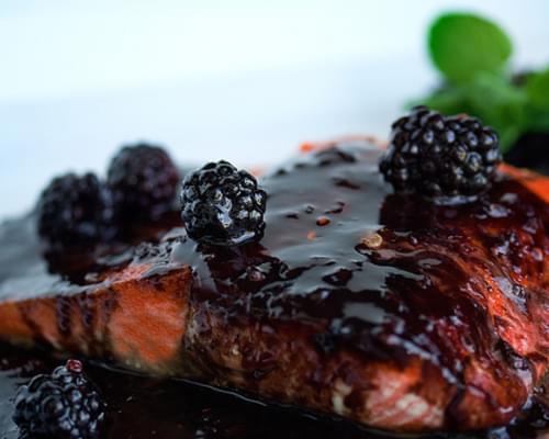 Salmon with Blackberry Brandy Sauce