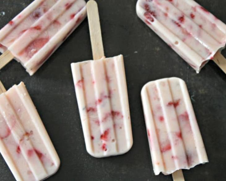 Strawberry Orange Yogurt Popsicles