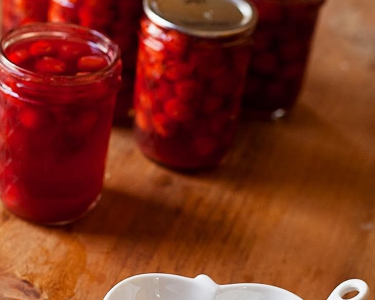 DIY Maraschino Cocktail Cherries with Amaretto