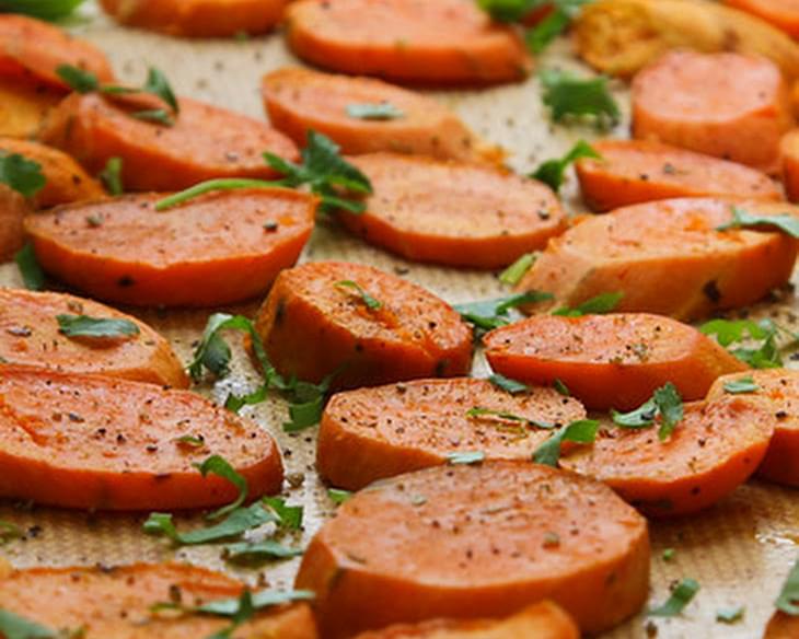 Roasted or Grilled Sweet Potatoes with Cilantro and Lime