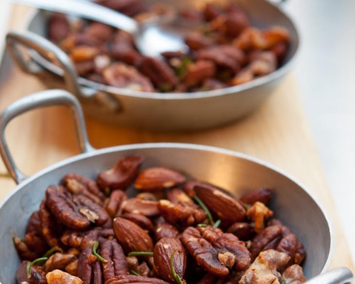 Cosmopolitans and Roasted Nuts with Rosemary